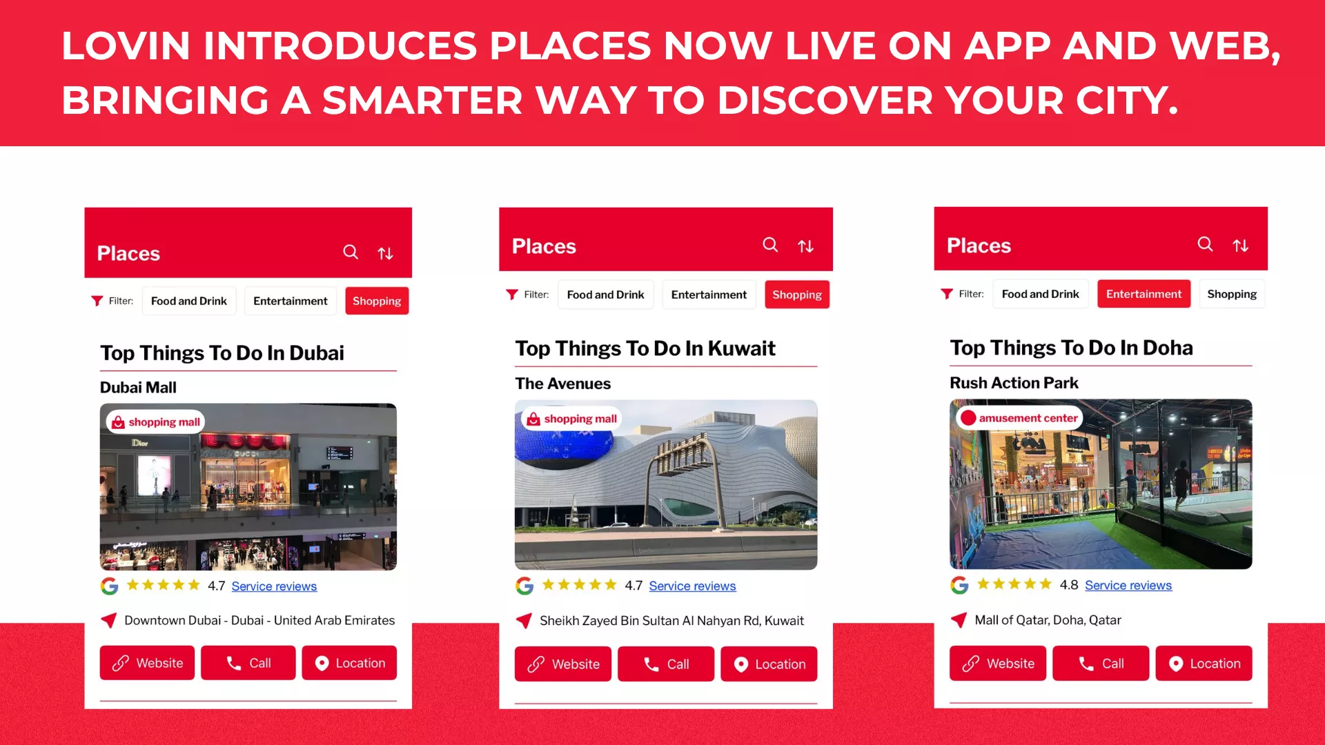 “LOVIN’ HAS BEEN MAKING 'Places' is now live on the Lovin APP and web!” (2)